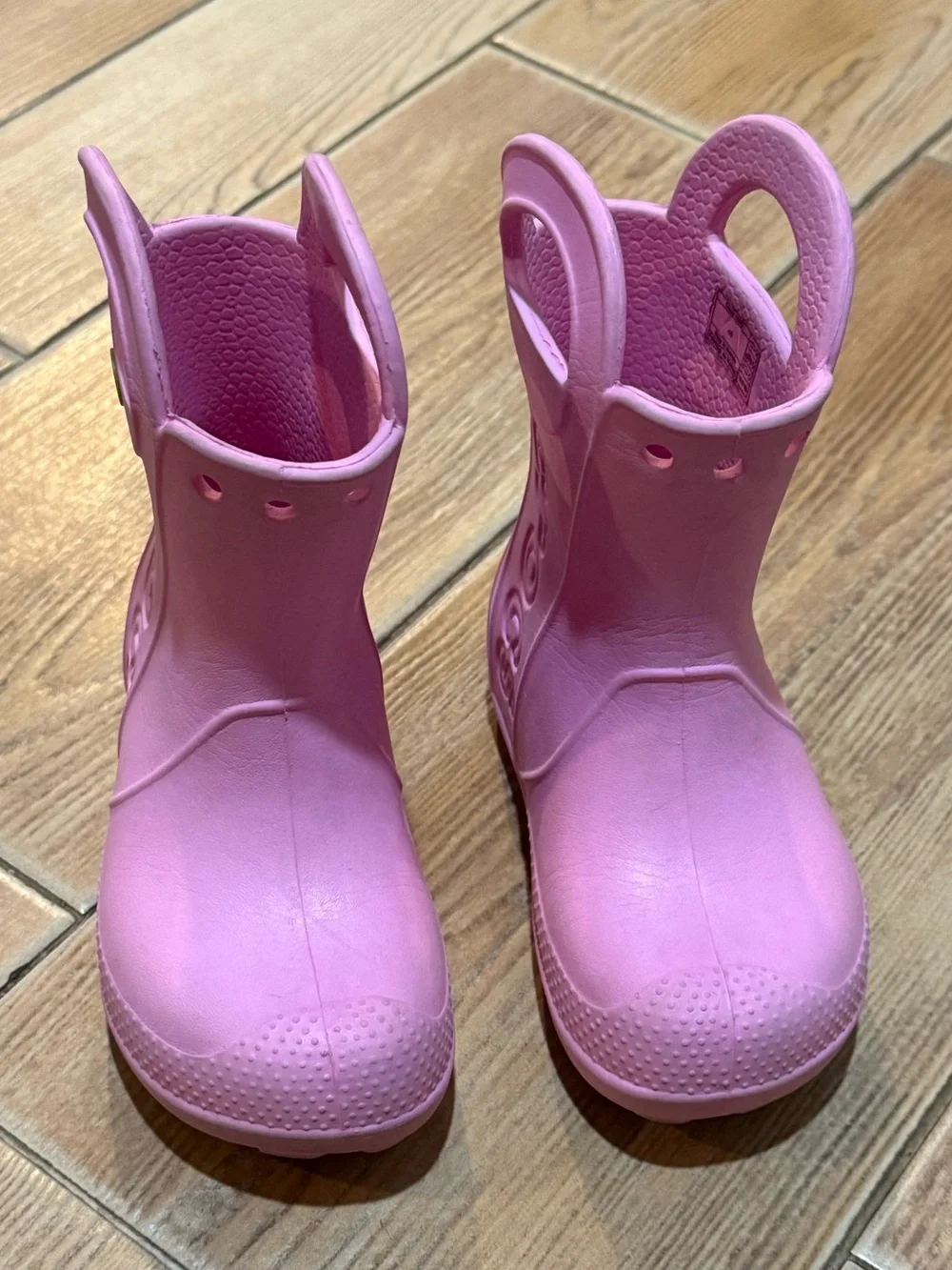 CROCS Kids Pink Waterproof Rain Boots